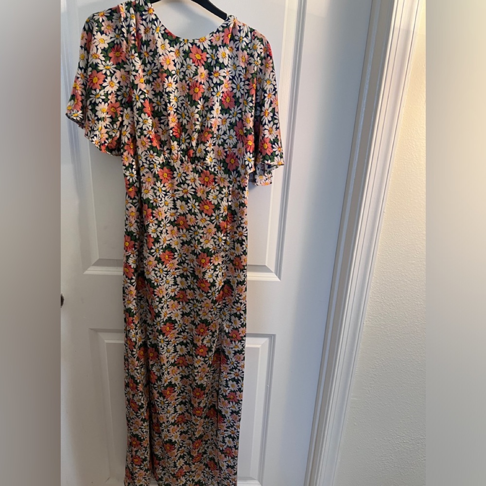 Topshop daisy and mixed floral maxi dress